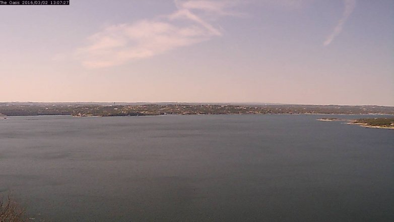 Lake Travis webcam, March 2, 2016 12:15 PM CT