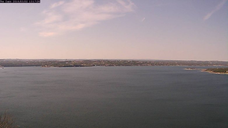 Lake Travis webcam, March 2, 2016 12:25 PM CT