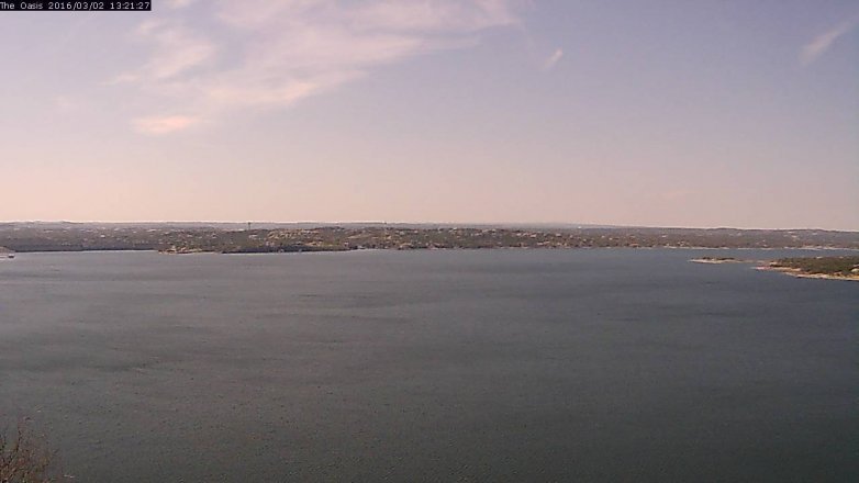 Lake Travis webcam, March 2, 2016 12:30 PM CT
