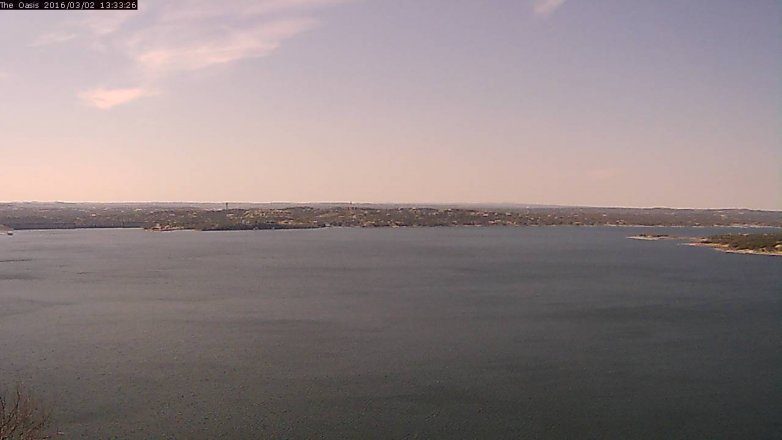 Lake Travis webcam, March 2, 2016 12:40 PM CT