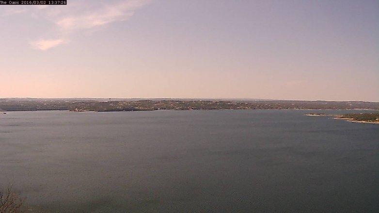 Lake Travis webcam, March 2, 2016 12:45 PM CT