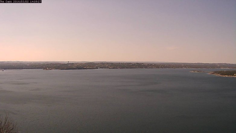 Lake Travis webcam, March 2, 2016 1:15 PM CT