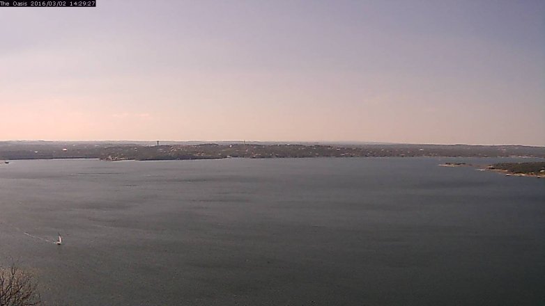 Lake Travis webcam, March 2, 2016 1:35 PM CT