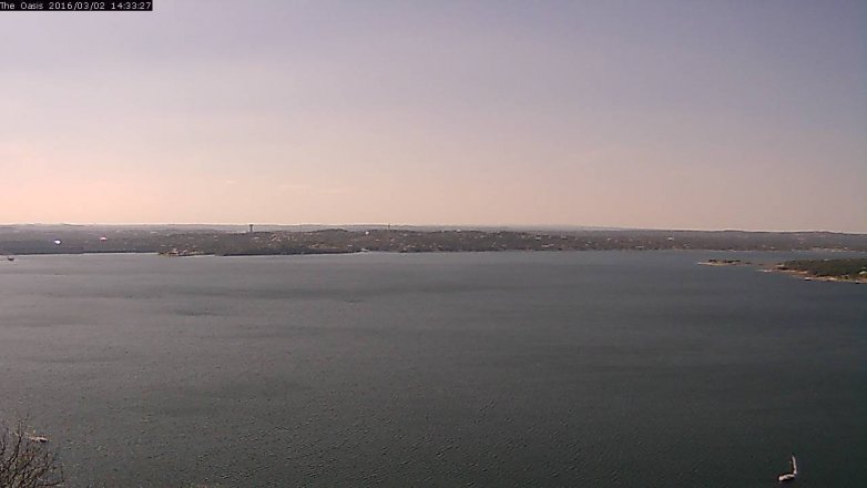 Lake Travis webcam, March 2, 2016 1:40 PM CT