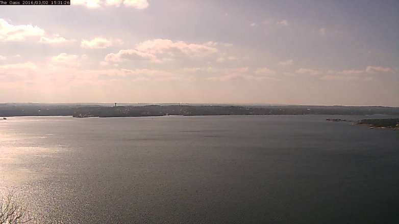 Lake Travis webcam, March 2, 2016 2:40 PM CT