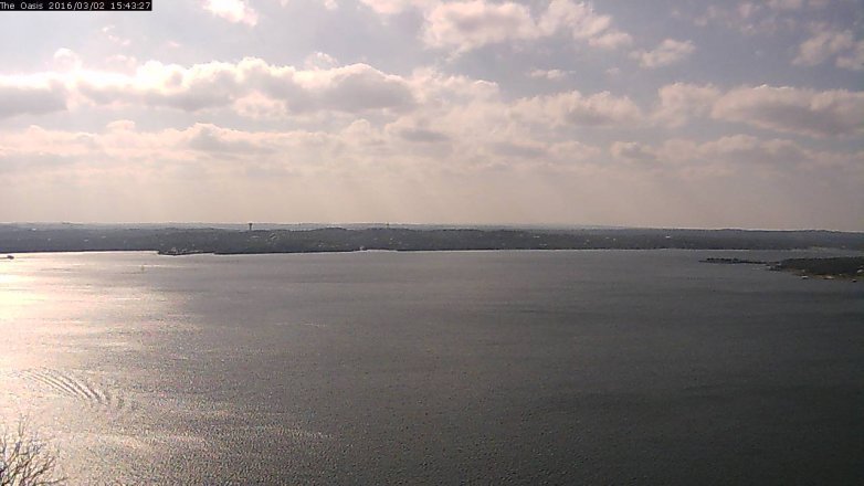 Lake Travis webcam, March 2, 2016 2:50 PM CT