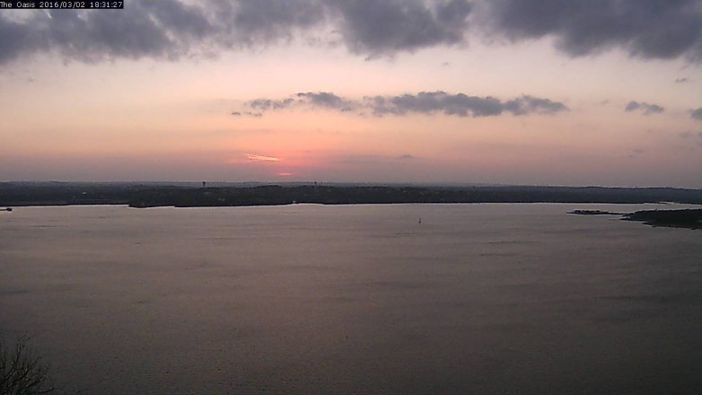Lake Travis webcam, March 2, 2016 5:40 PM CT
