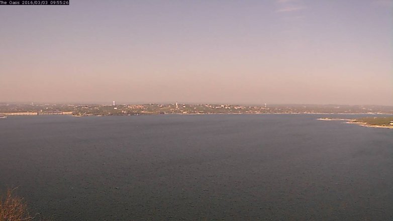 Lake Travis webcam, March 3, 2016 9:00 AM CT