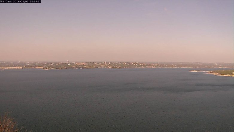 Lake Travis webcam, March 3, 2016 9:05 AM CT