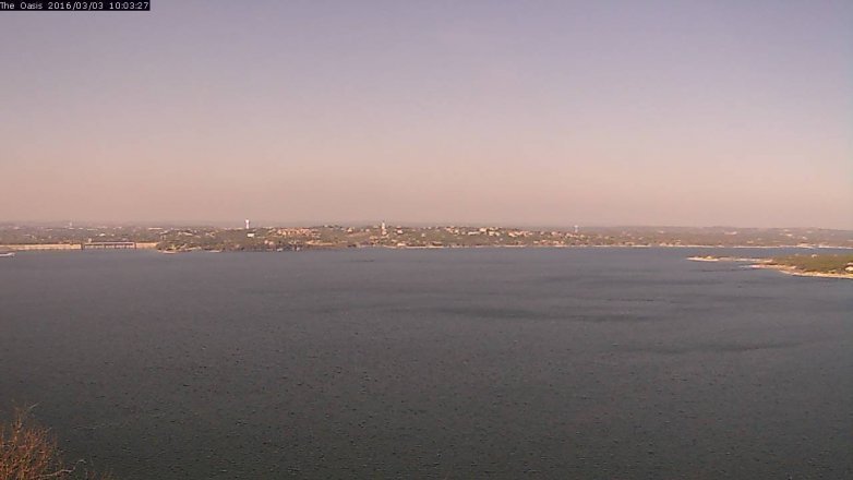 Lake Travis webcam, March 3, 2016 9:10 AM CT
