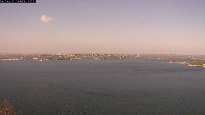 Lake Travis webcam, March 3, 2016 9:15 AM CT