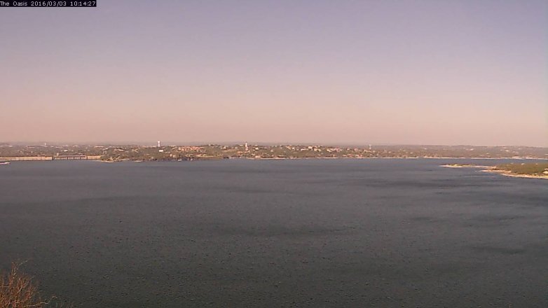 Lake Travis webcam, March 3, 2016 9:20 AM CT