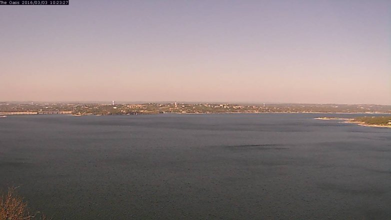 Lake Travis webcam, March 3, 2016 9:30 AM CT