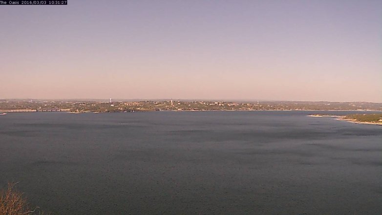 Lake Travis webcam, March 3, 2016 9:40 AM CT