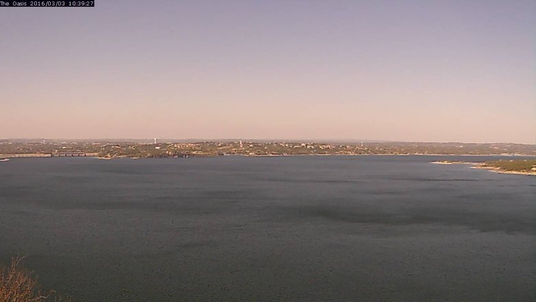 Lake Travis webcam, March 3, 2016 9:45 AM CT