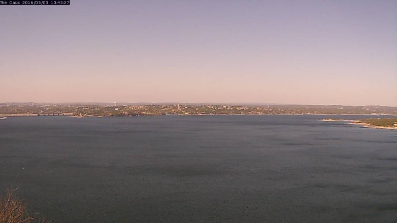 Lake Travis webcam, March 3, 2016 9:50 AM CT