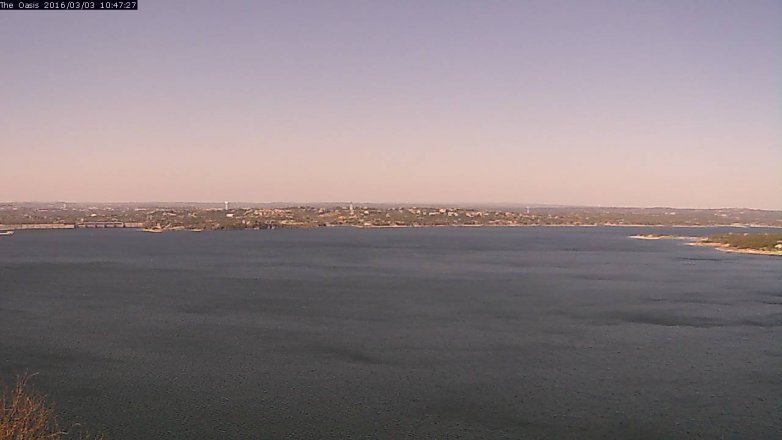 Lake Travis webcam, March 3, 2016 9:55 AM CT