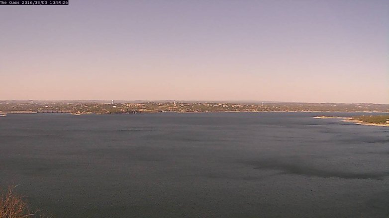 Lake Travis webcam, March 3, 2016 10:05 AM CT