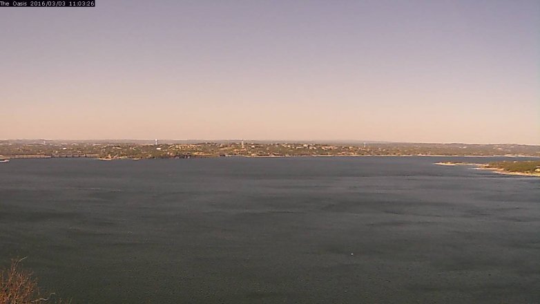 Lake Travis webcam, March 3, 2016 10:10 AM CT