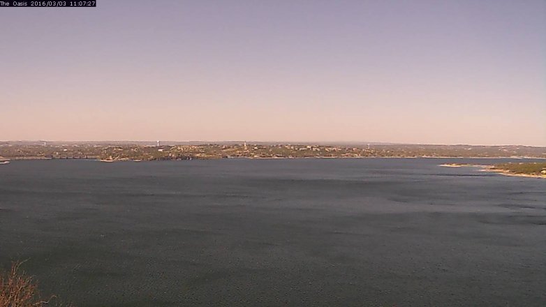Lake Travis webcam, March 3, 2016 10:15 AM CT