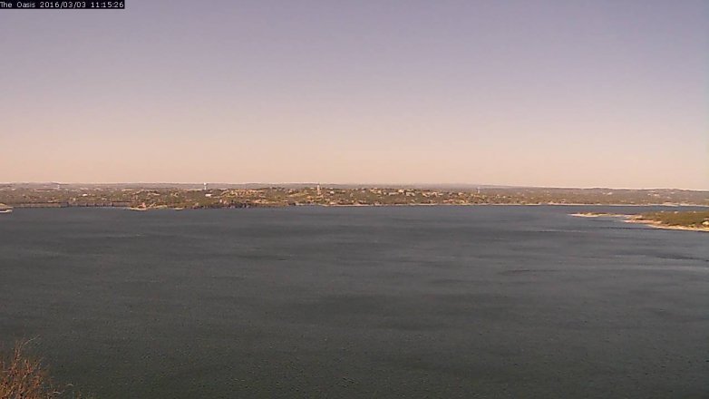 Lake Travis webcam, March 3, 2016 10:20 AM CT