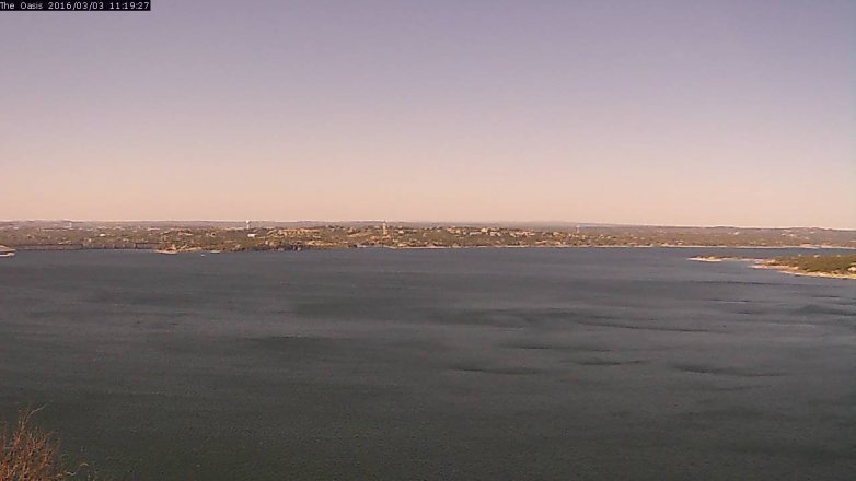 Lake Travis webcam, March 3, 2016 10:25 AM CT