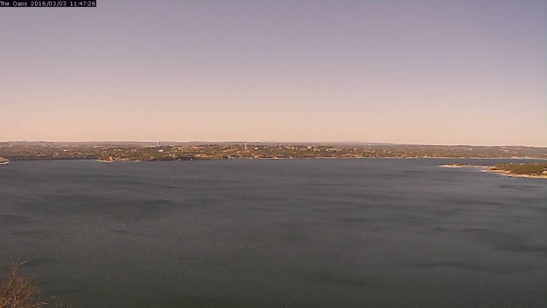 Lake Travis webcam, March 3, 2016 10:55 AM CT