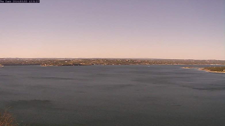 Lake Travis webcam, March 3, 2016 11:40 AM CT