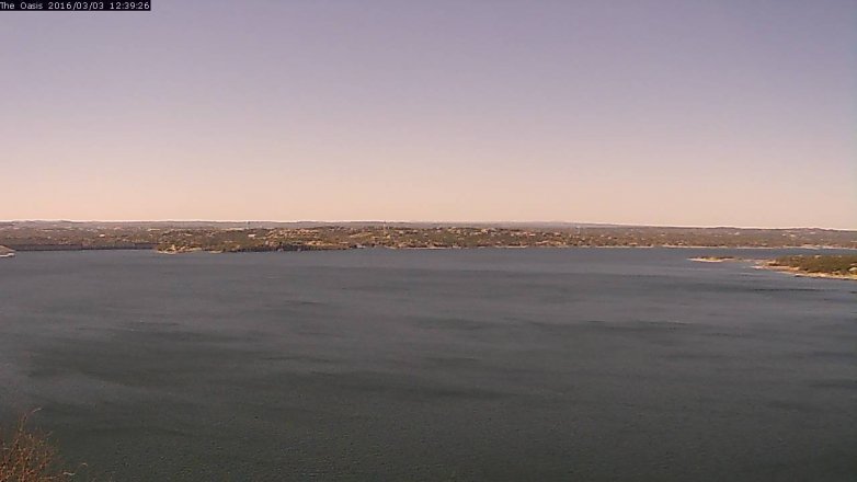 Lake Travis webcam, March 3, 2016 11:45 AM CT