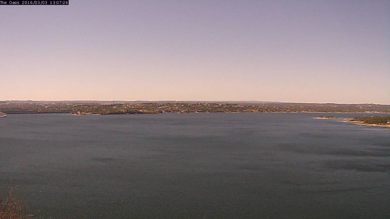 Lake Travis webcam, March 3, 2016 12:15 PM CT