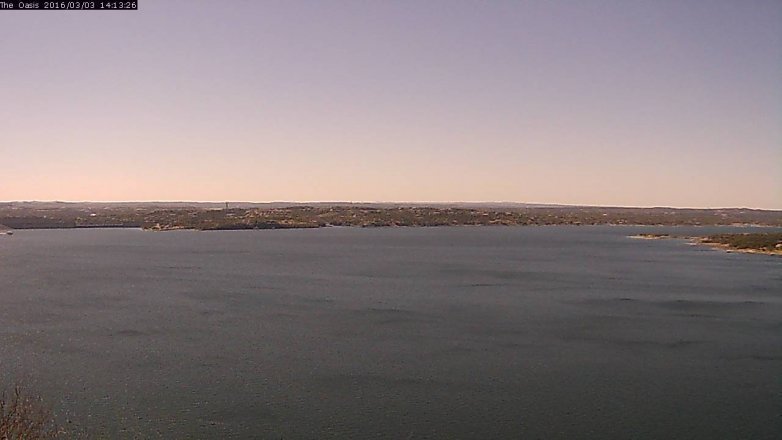 Lake Travis webcam, March 3, 2016 1:20 PM CT