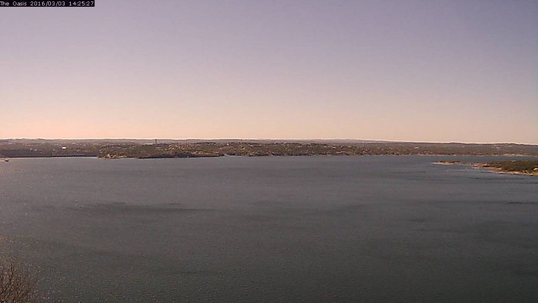 Lake Travis webcam, March 3, 2016 1:30 PM CT