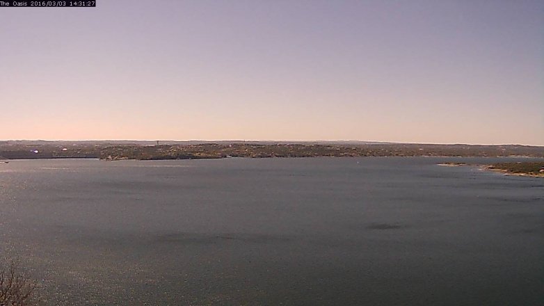 Lake Travis webcam, March 3, 2016 1:40 PM CT