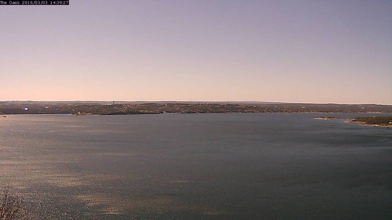 Lake Travis webcam, March 3, 2016 1:45 PM CT