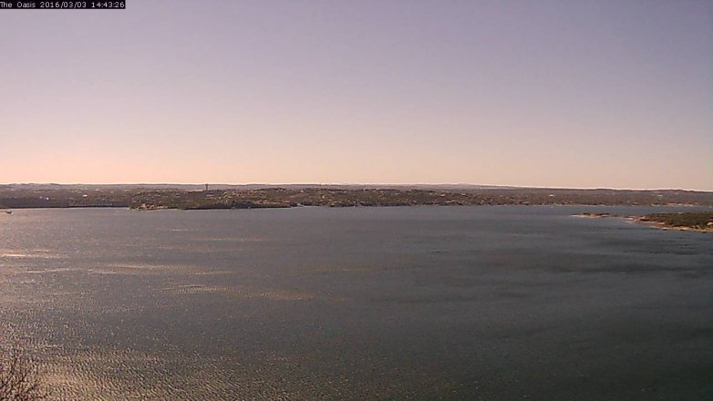Lake Travis webcam, March 3, 2016 1:50 PM CT
