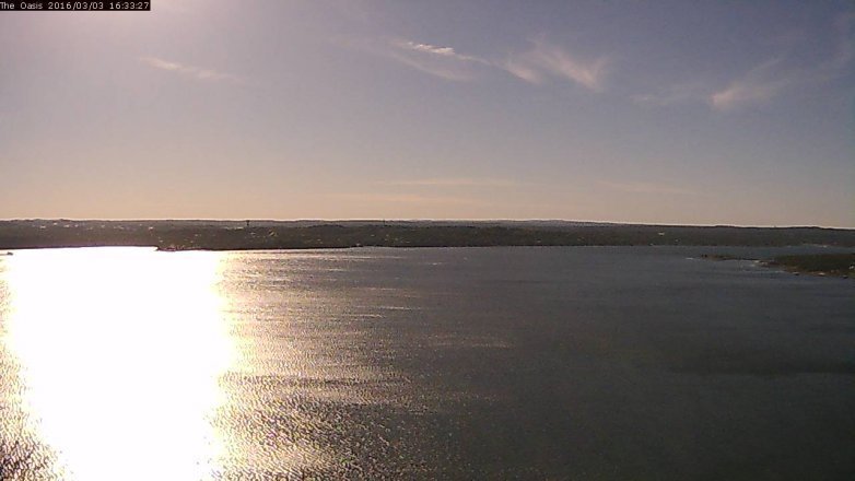 Lake Travis webcam, March 3, 2016 3:40 PM CT