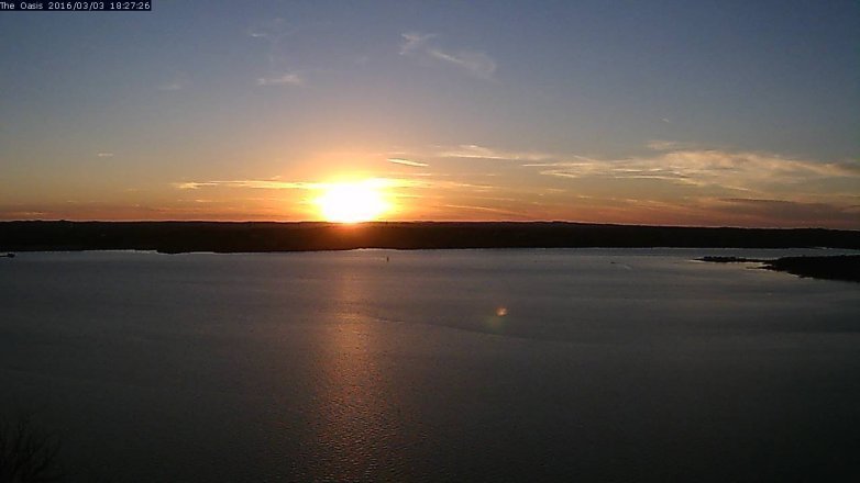 Lake Travis webcam, March 3, 2016 5:35 PM CT