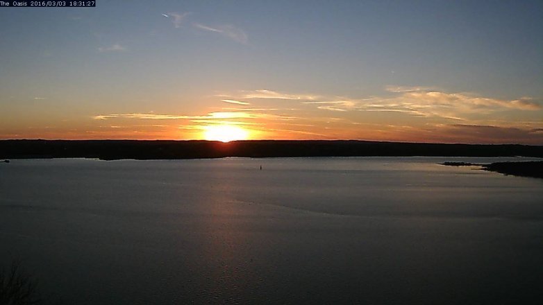 Lake Travis webcam, March 3, 2016 5:40 PM CT
