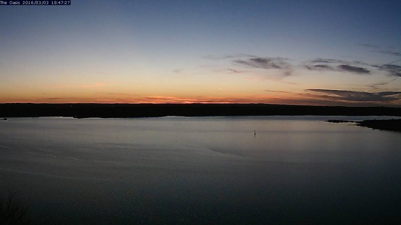 Lake Travis webcam, March 3, 2016 5:55 PM CT