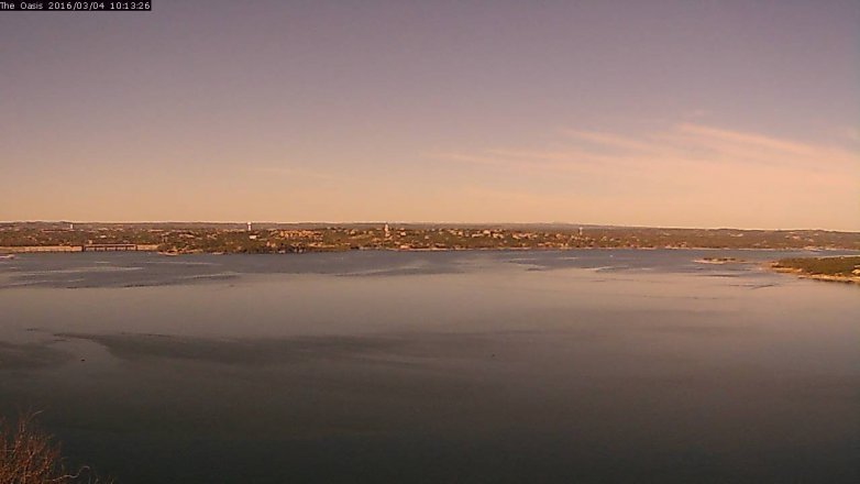 Lake Travis webcam, March 4, 2016 9:20 AM CT