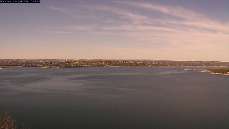 Lake Travis webcam, March 4, 2016 10:05 AM CT