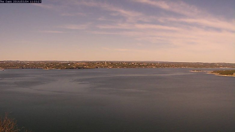 Lake Travis webcam, March 4, 2016 10:10 AM CT