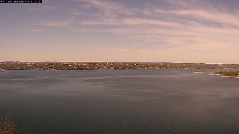 Lake Travis webcam, March 4, 2016 10:20 AM CT