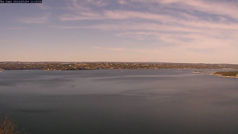Lake Travis webcam, March 4, 2016 10:25 AM CT