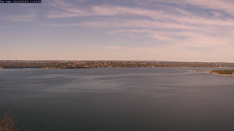 Lake Travis webcam, March 4, 2016 10:30 AM CT