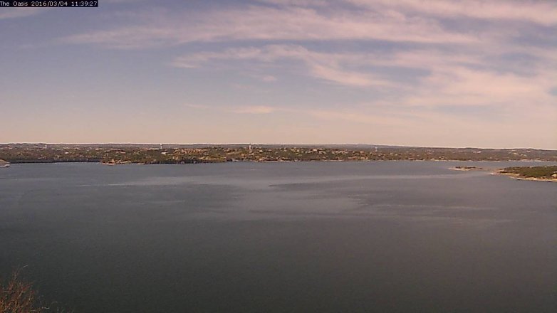 Lake Travis webcam, March 4, 2016 10:45 AM CT