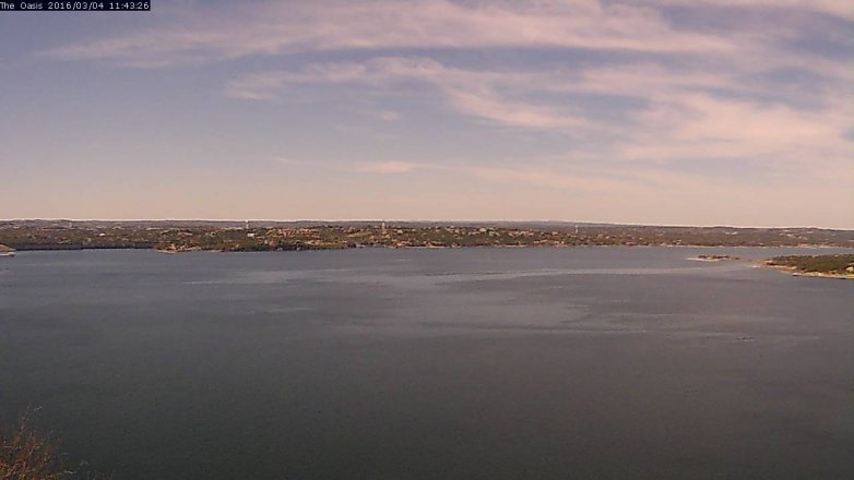 Lake Travis webcam, March 4, 2016 10:50 AM CT