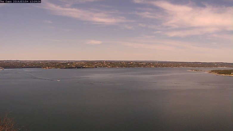 Lake Travis webcam, March 4, 2016 11:15 AM CT
