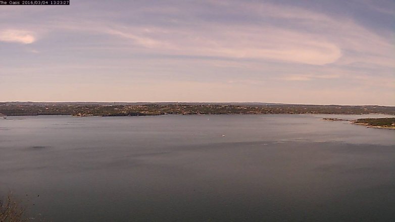 Lake Travis webcam, March 4, 2016 12:30 PM CT