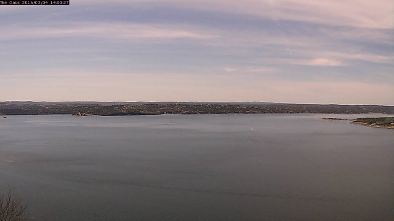 Lake Travis webcam, March 4, 2016 1:10 PM CT